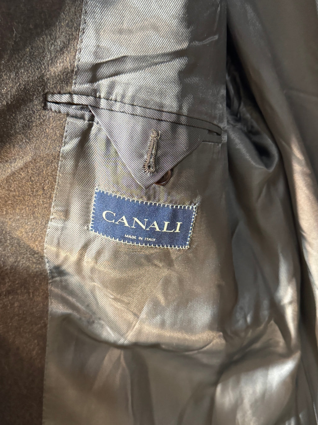 Canali Brown Wool/Cashmere Overcoat – Made in Italy (IT 56 / US 46)