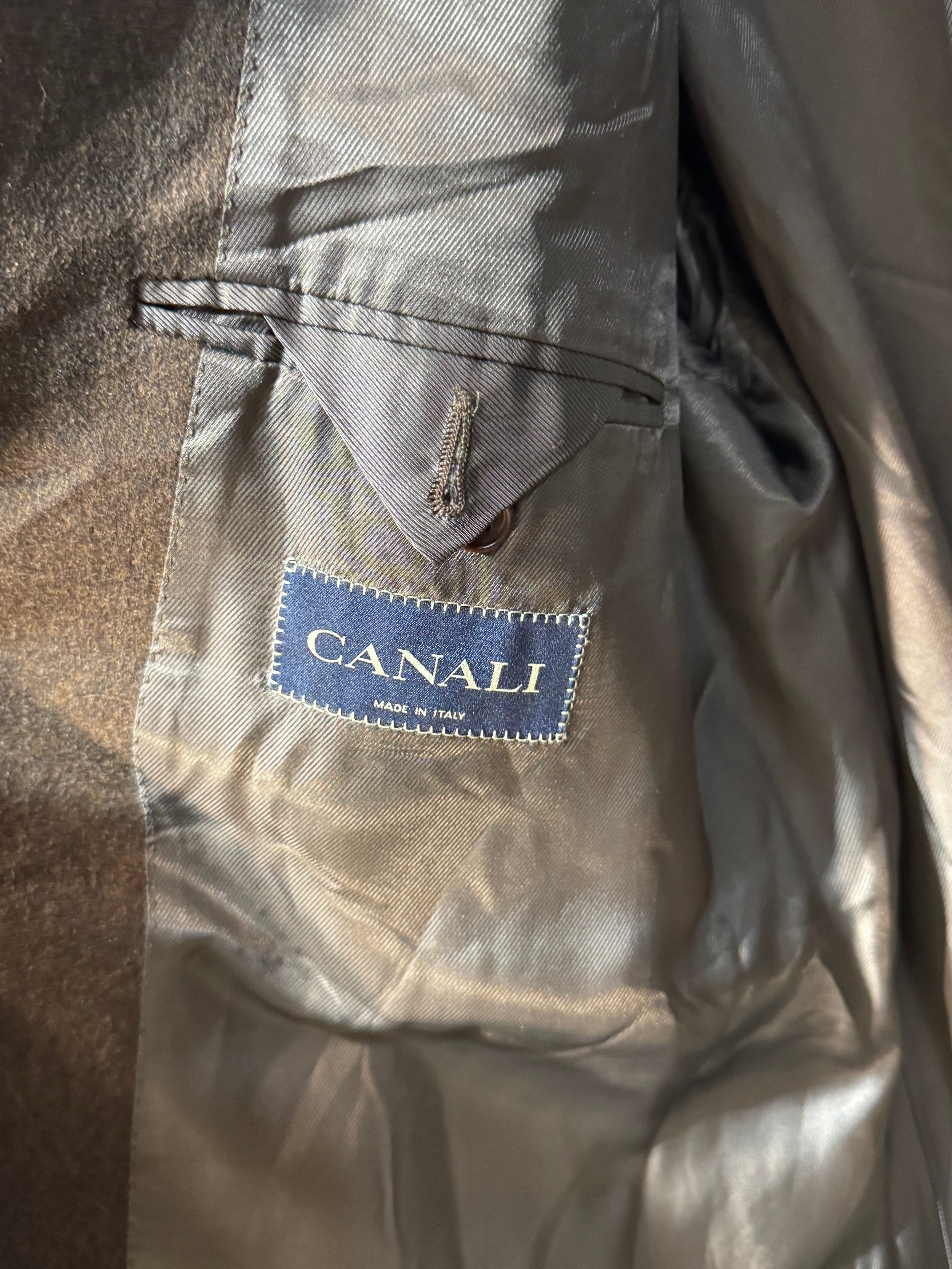 Canali Brown Wool/Cashmere Overcoat – Made in Italy (IT 56 / US 46)