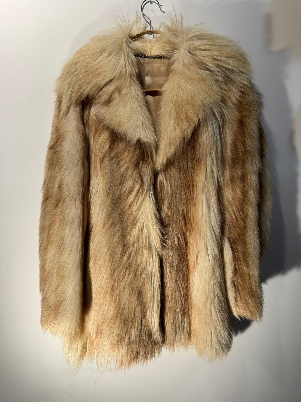 Vintage Natural Fox Fur Jacket – Blonde & Caramel Tones
