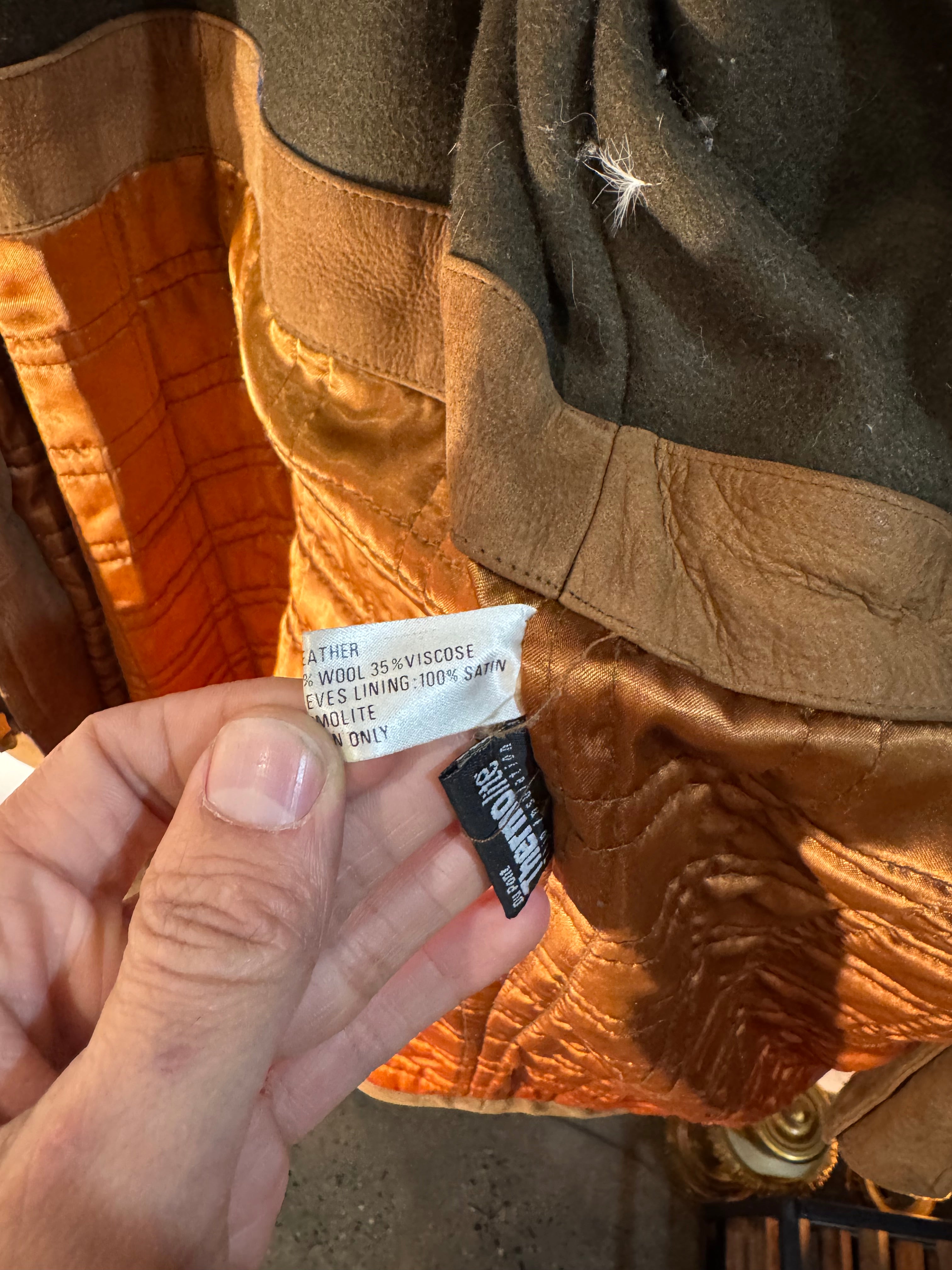 Vintage Burberrys Leather Duffle Coat - M