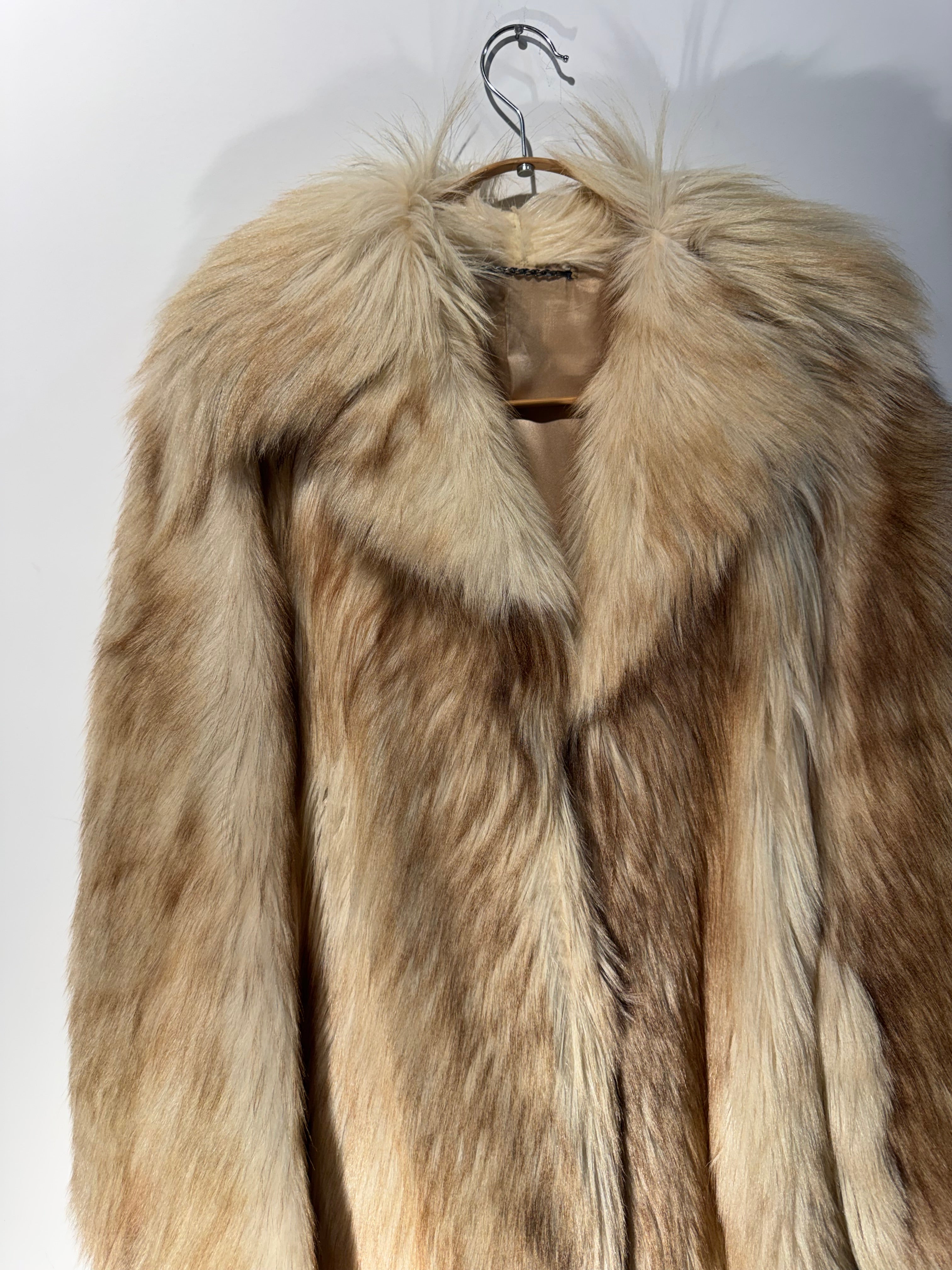 Vintage Natural Fox Fur Jacket – Blonde & Caramel Tones