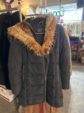 Mackage “Trish” Fitted Down Padded Puffer with Rabbit/Raccoon Hood - XS