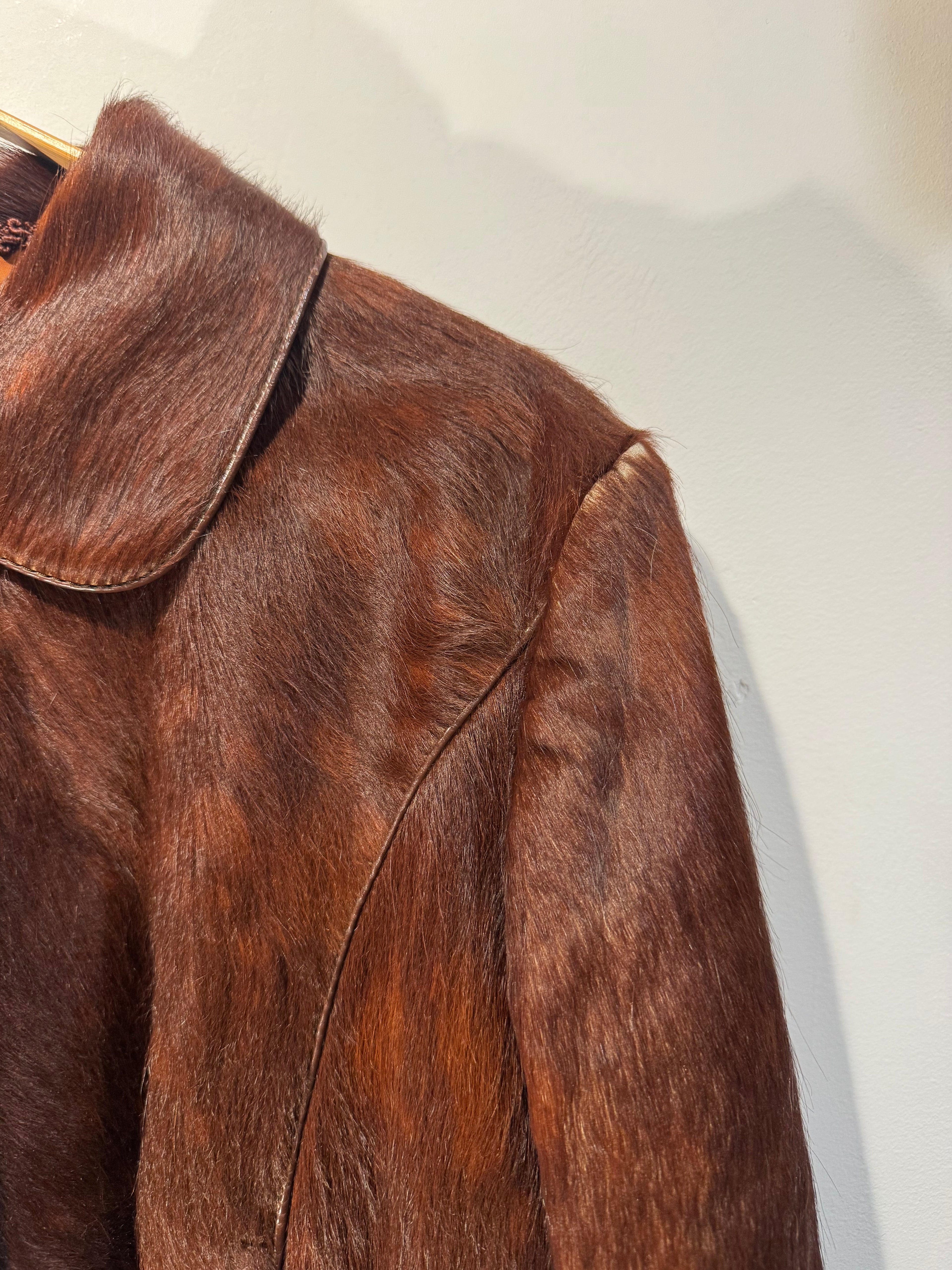 Vintage 1960s Custom Pony Hair Coat