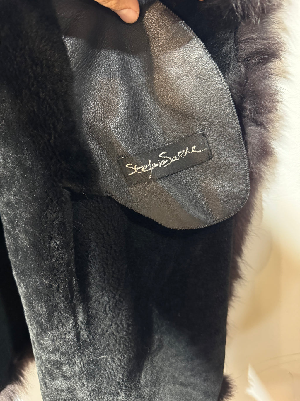 Vintage Stefania Sarre Shearling Coat with Fox Fur Trim