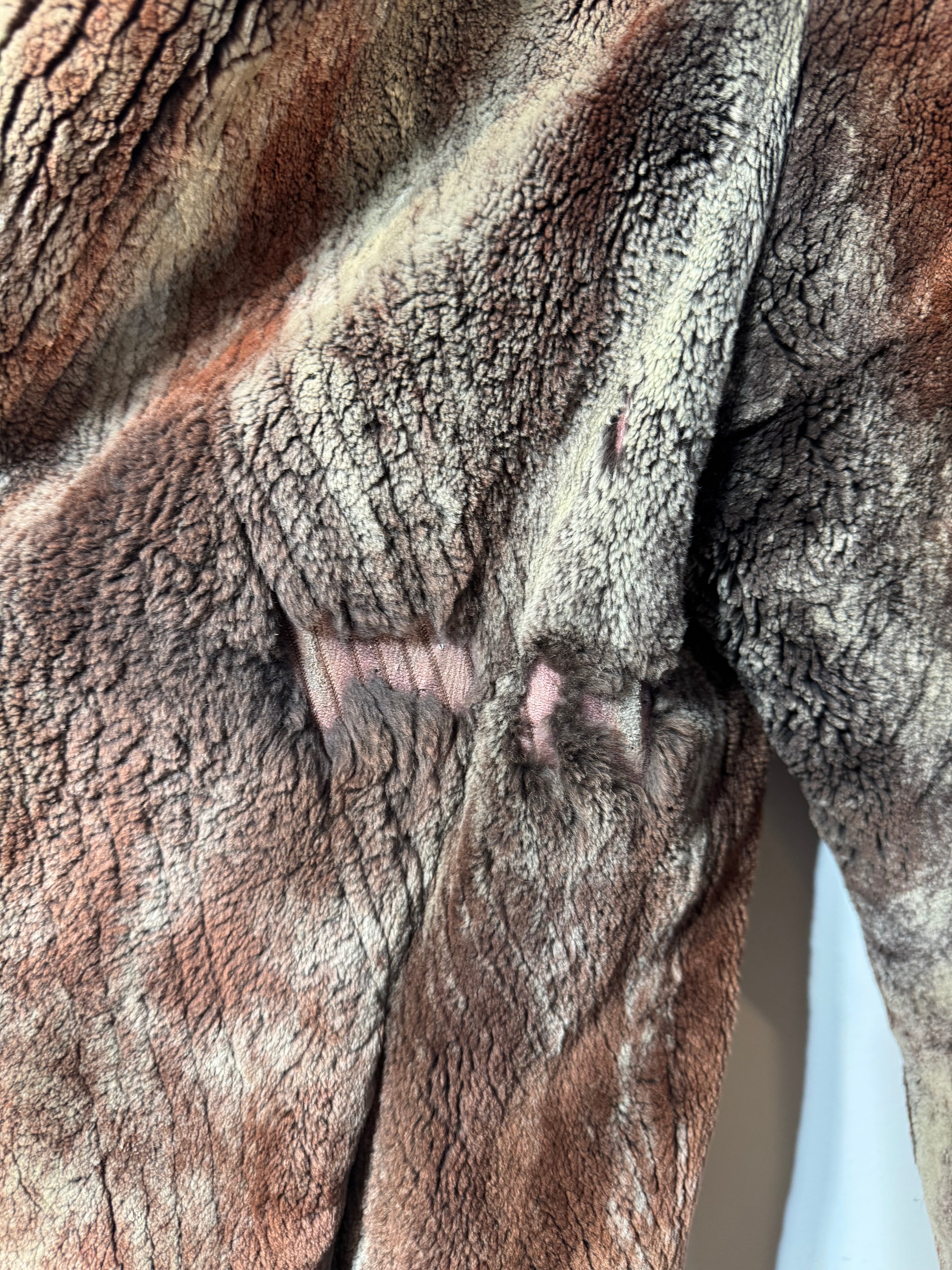 Vintage Sheared Beaver Coat with Chinchilla Rabbit Collar