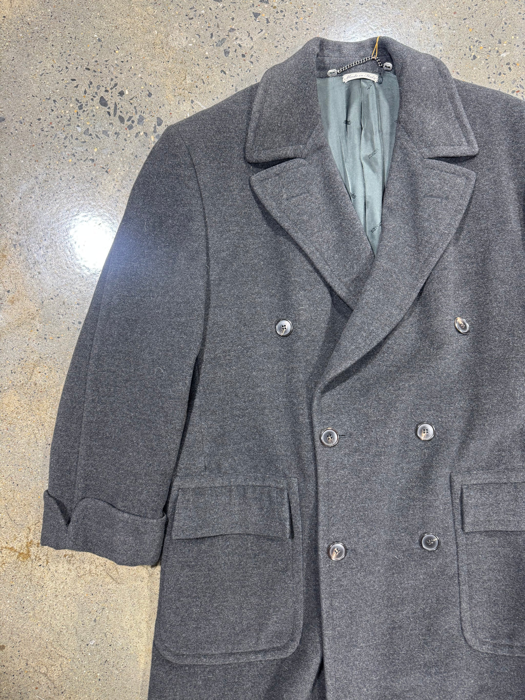 Vintage Hermès Wool–Angora–Cashmere Overcoat