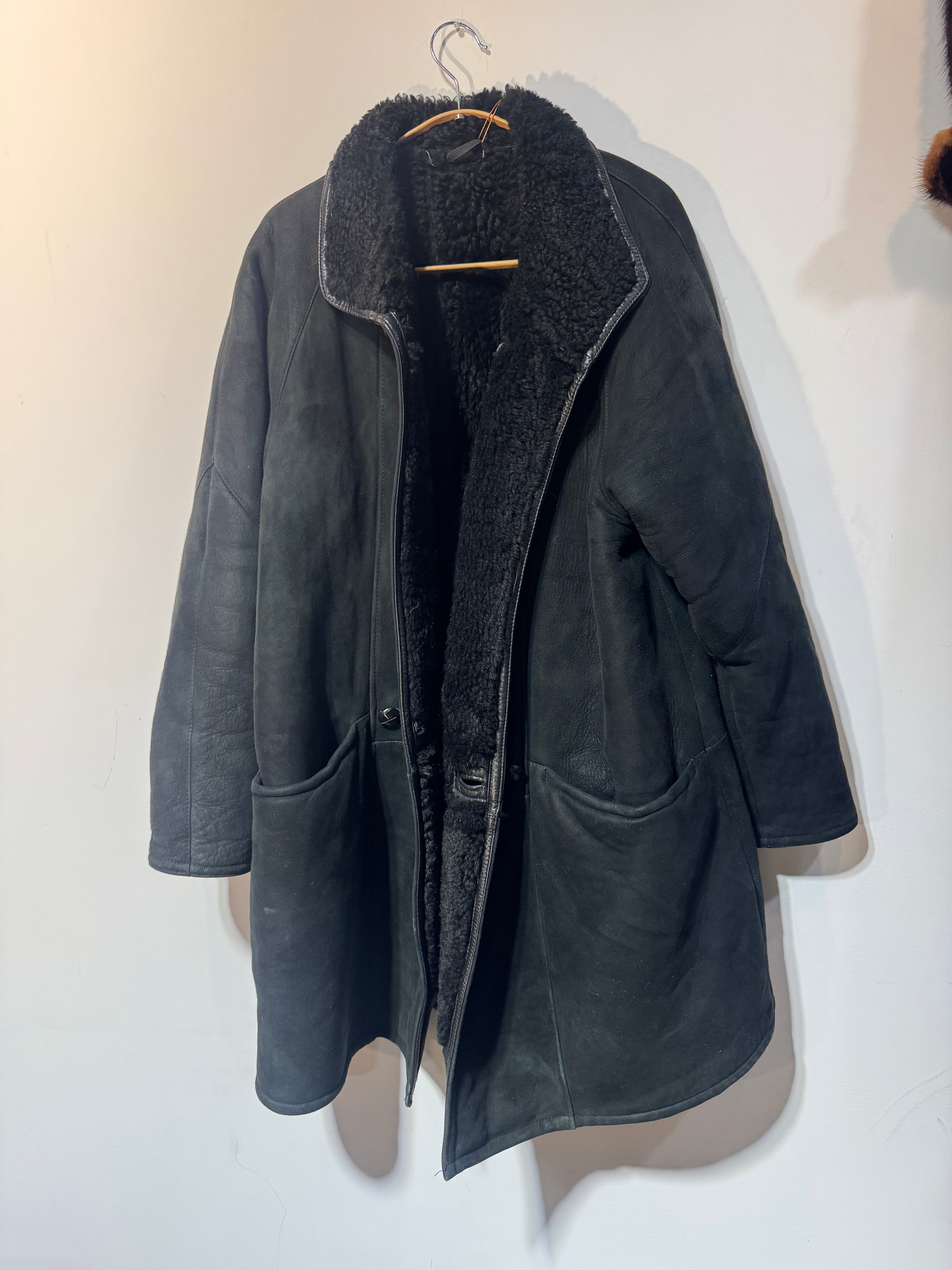 Friitalia Finland for Bloomingdale's Black Shearling Coat
