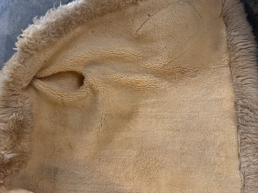 Vintage 1970s Geometric Shearling Coat