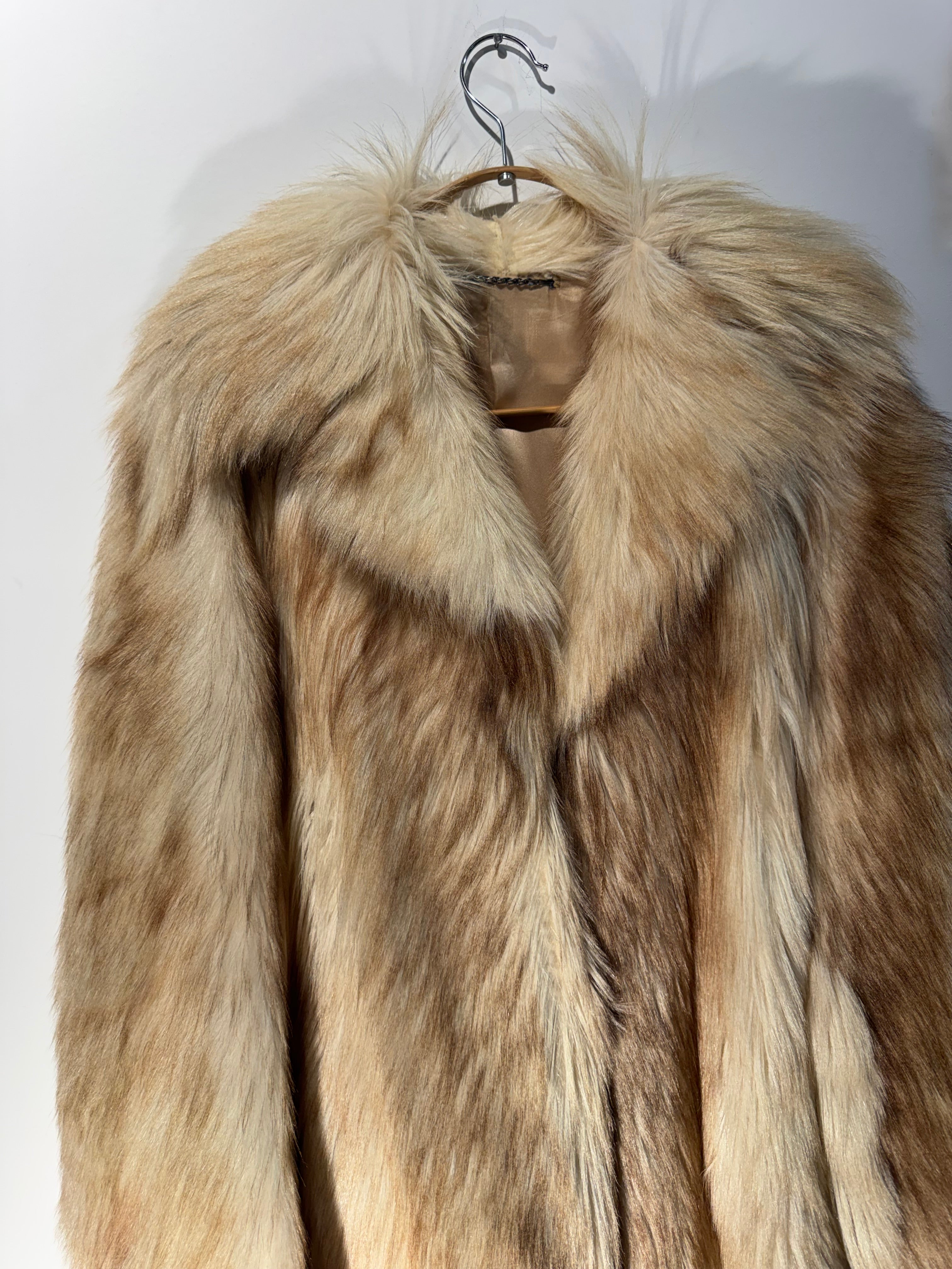Vintage Natural Fox Fur Jacket – Blonde & Caramel Tones