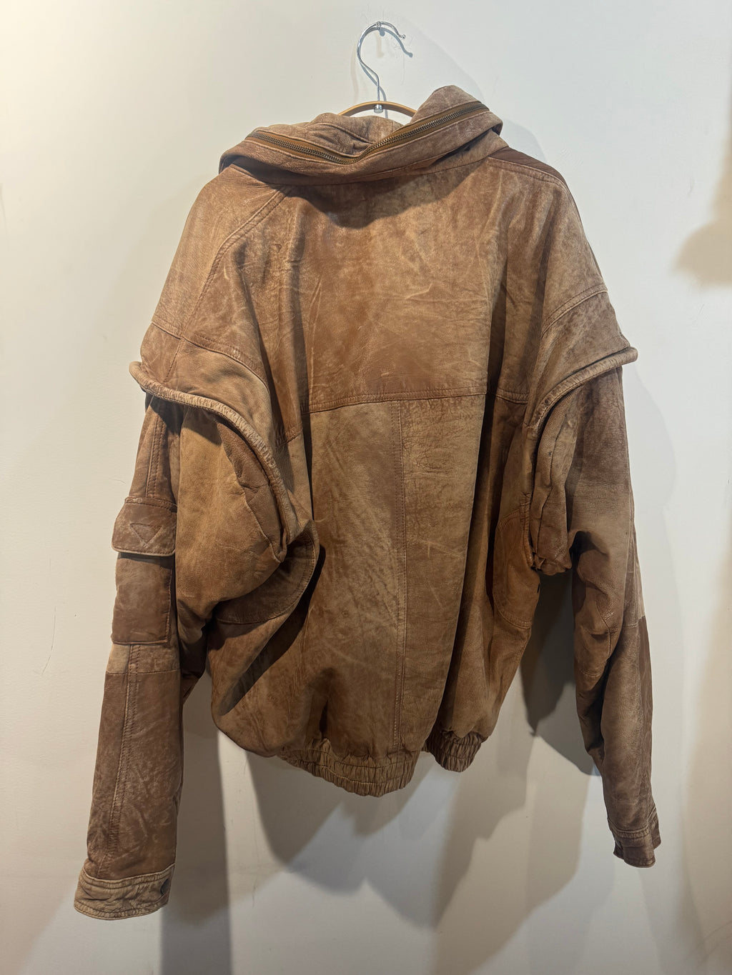 Vintage Leather Bomber Jacket