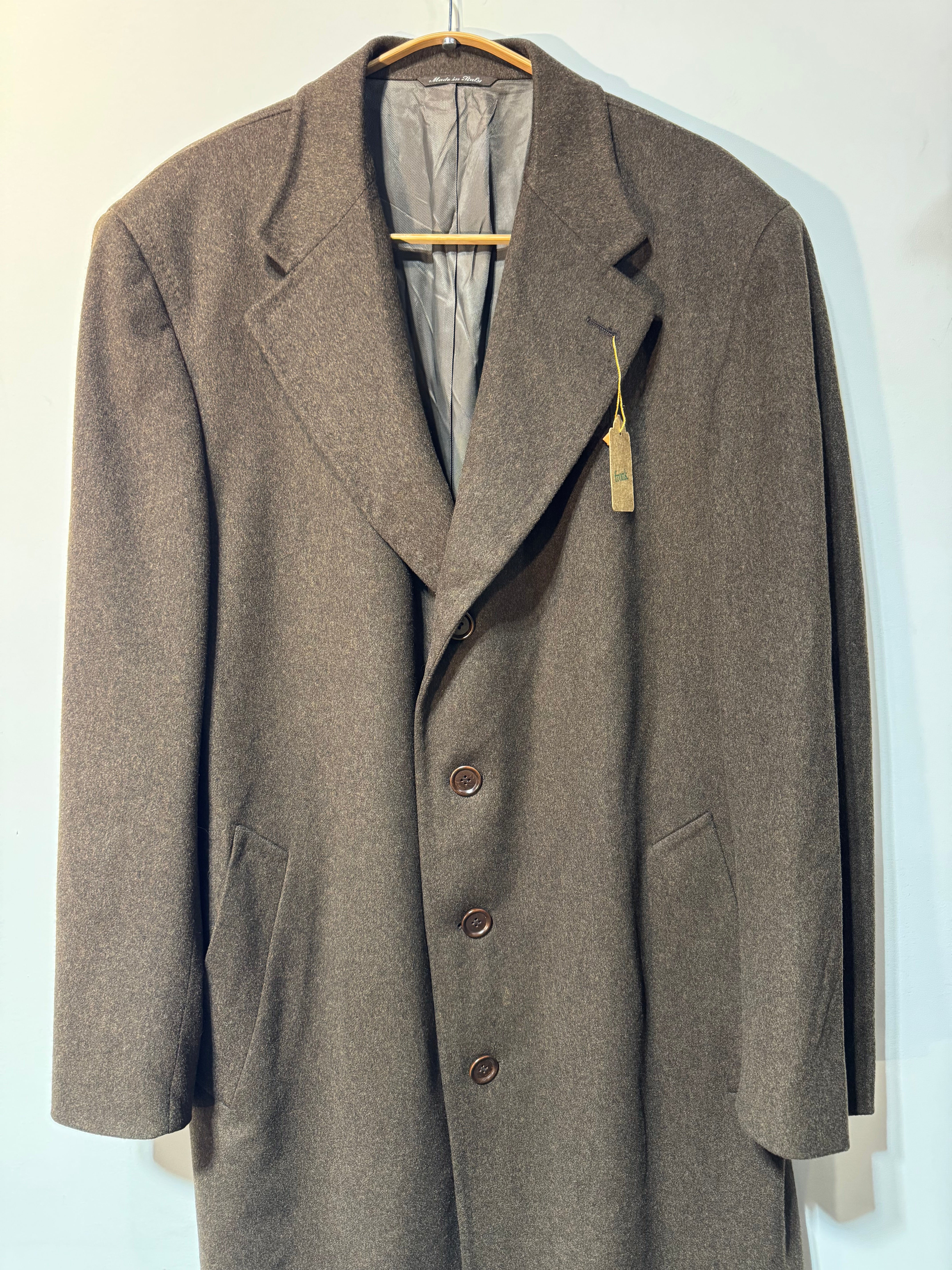 美品 CANALI 高級イタリア製 上質ウール100% テーラードコート M Canali Brown Wool/Cashmere Overcoat – Made in Italy (IT 56 / US 46