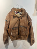 Vintage Leather Bomber Jacket