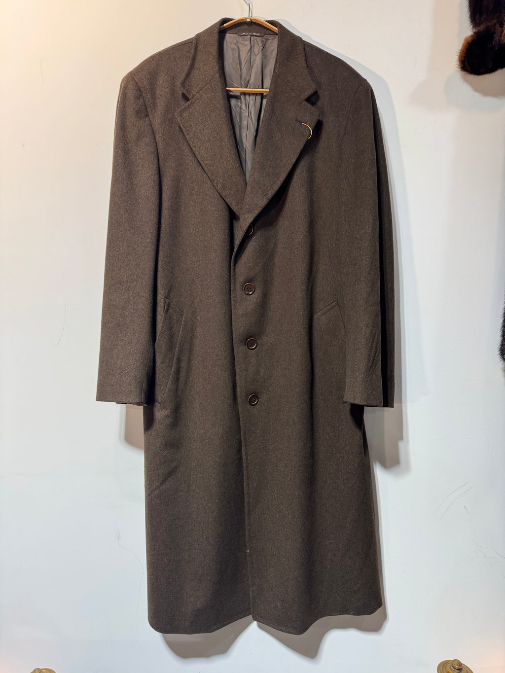 Canali Brown Wool/Cashmere Overcoat – Made in Italy (IT 56 / US 46)
