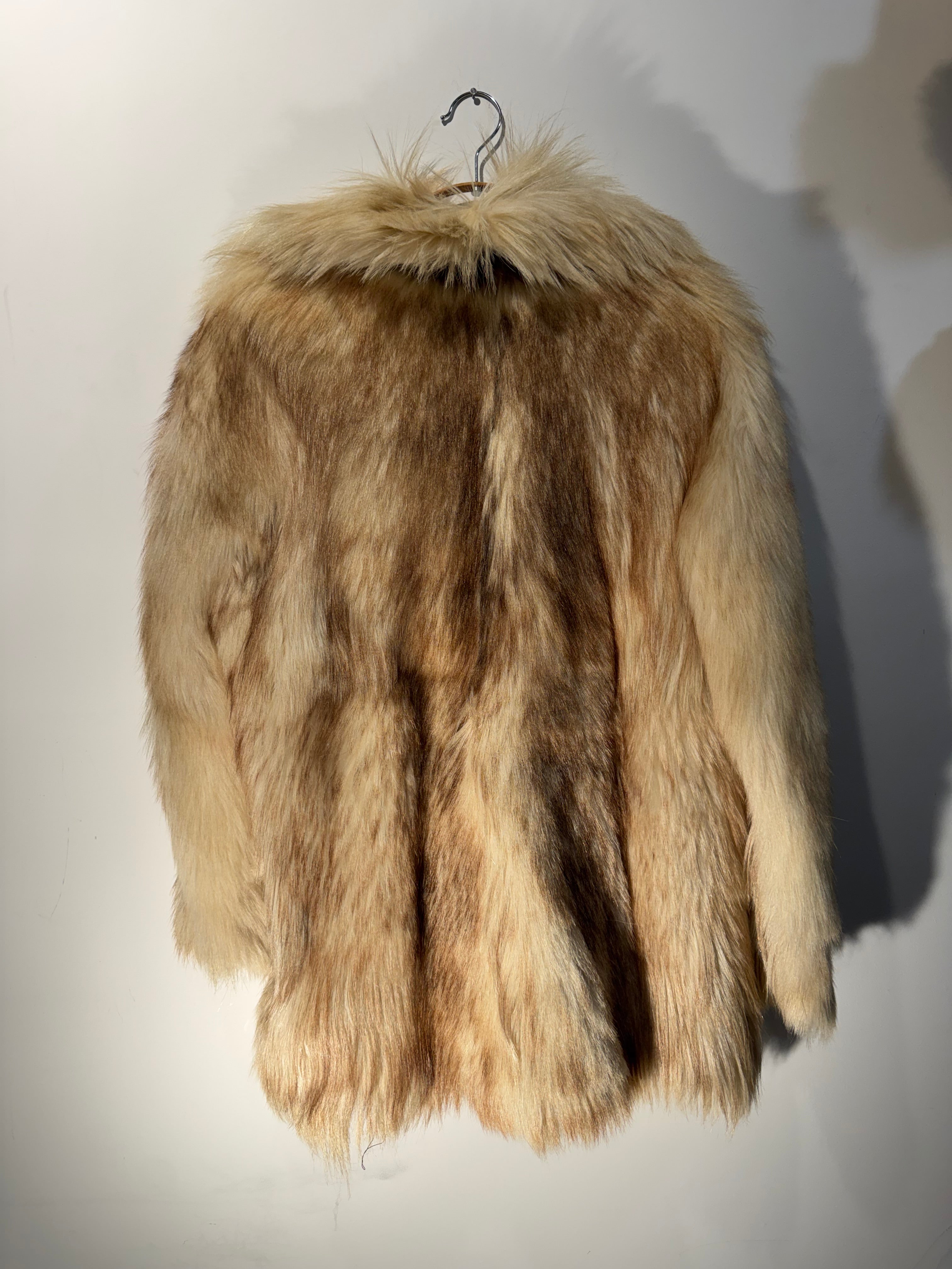 Vintage Natural Fox Fur Jacket – Blonde & Caramel Tones
