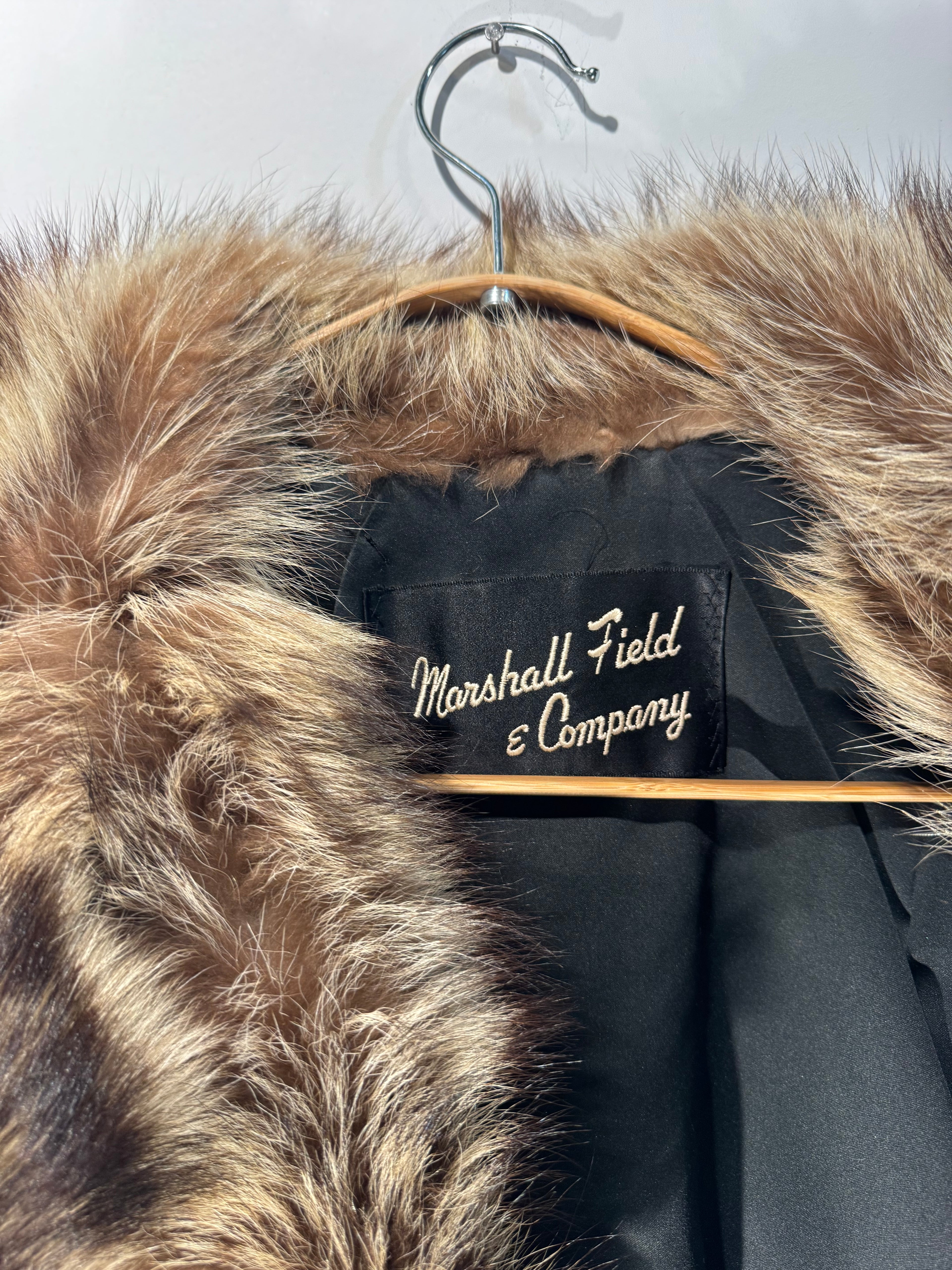 Vintage 1950s Marshall Field & Co. Raccoon Fur Coat
