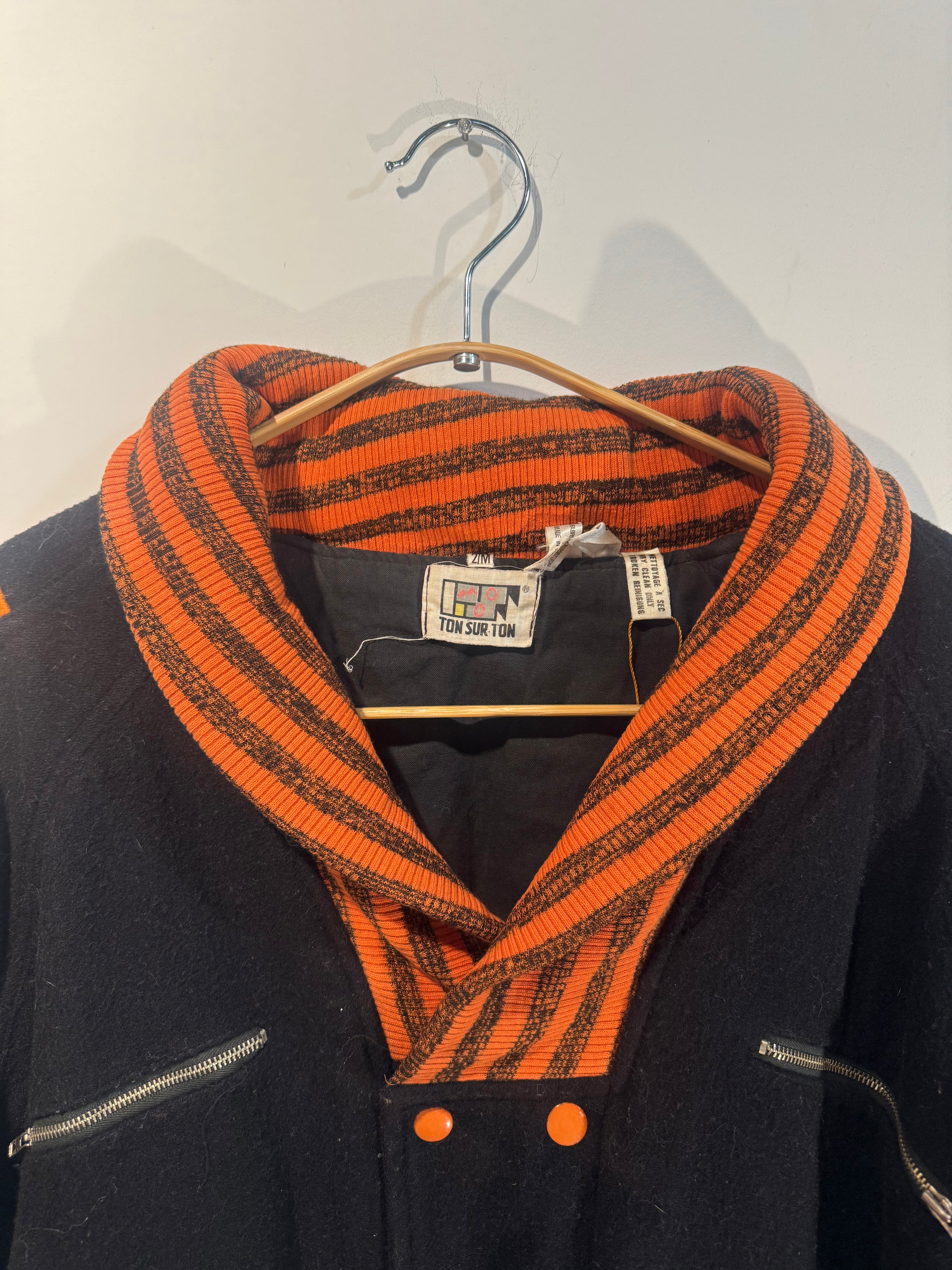 Vintage Ton Sur Ton Cotton Bomber - M