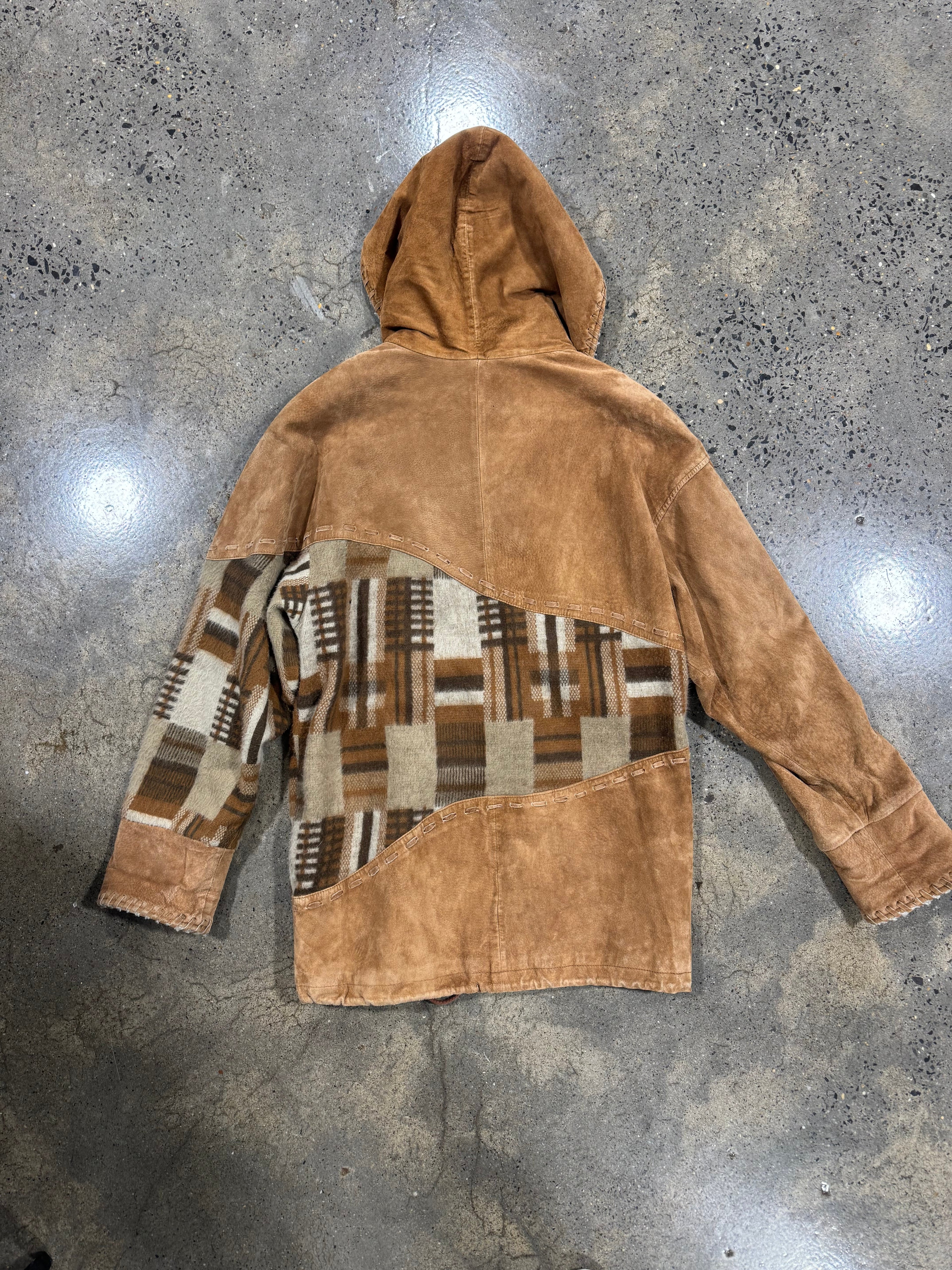 Winlit 1969 Suede Patchwork Hooded Jacket