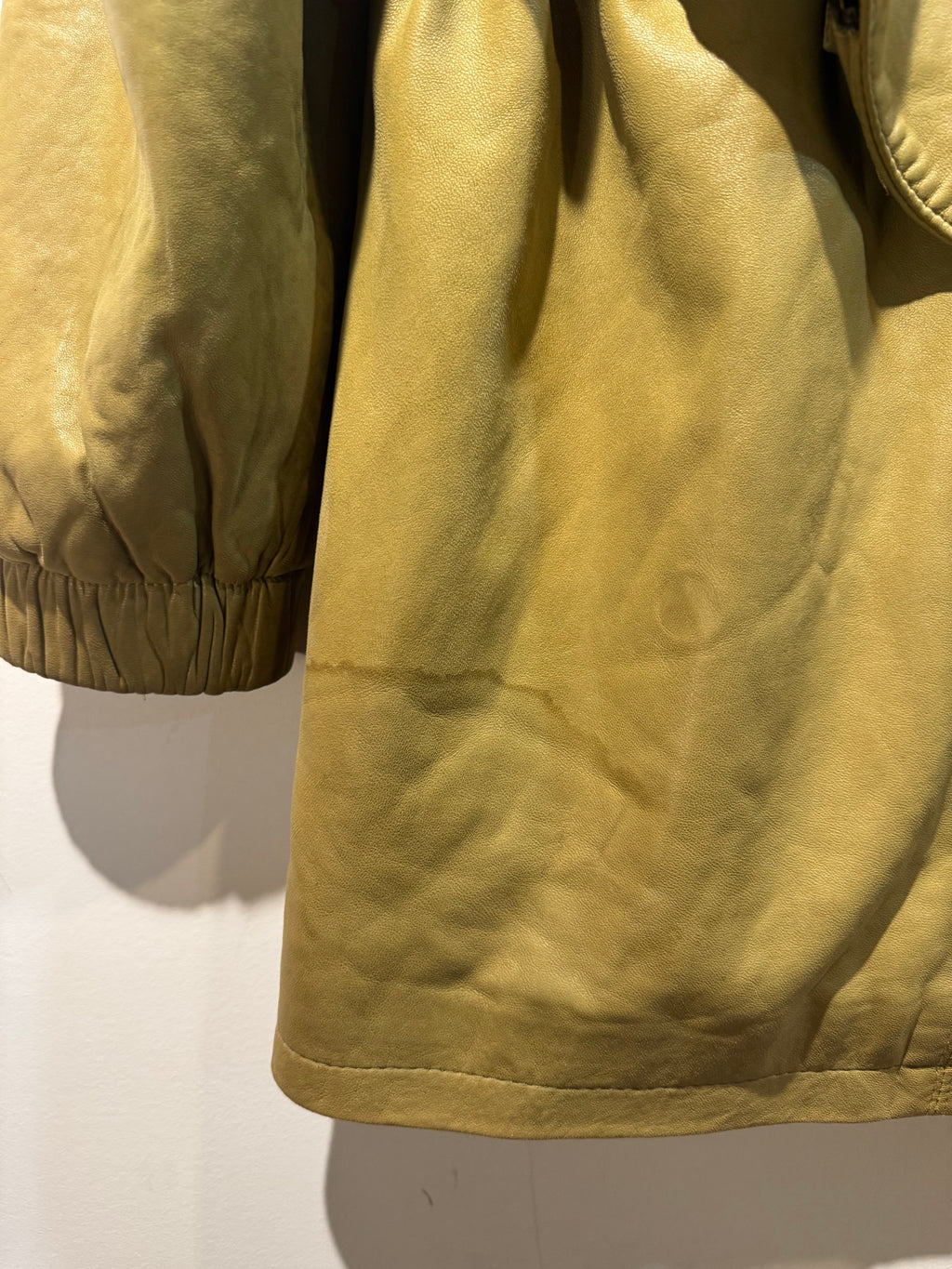 Caché Lambskin Leather Parka with Genuine Fox Fur Collar