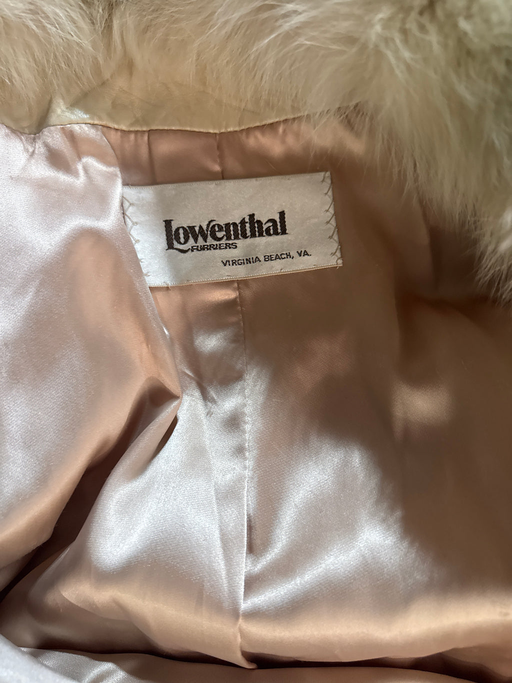 Vintage Leather Coat with Fox Fur Trim