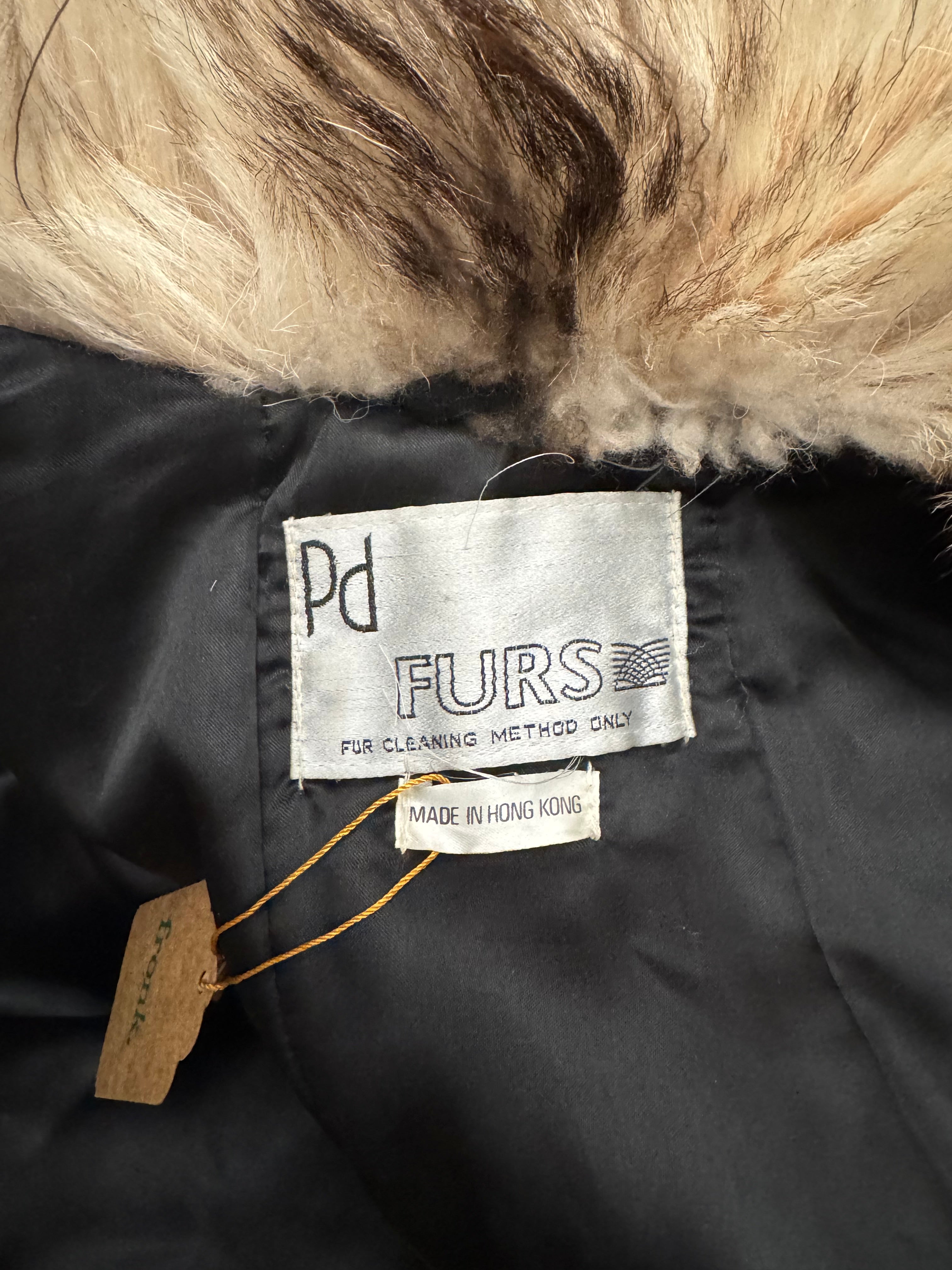Vintage Raccoon Fur Coat with Fringe Shoulders