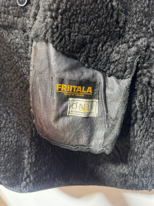 Friitalia Finland for Bloomingdale's Black Shearling Coat