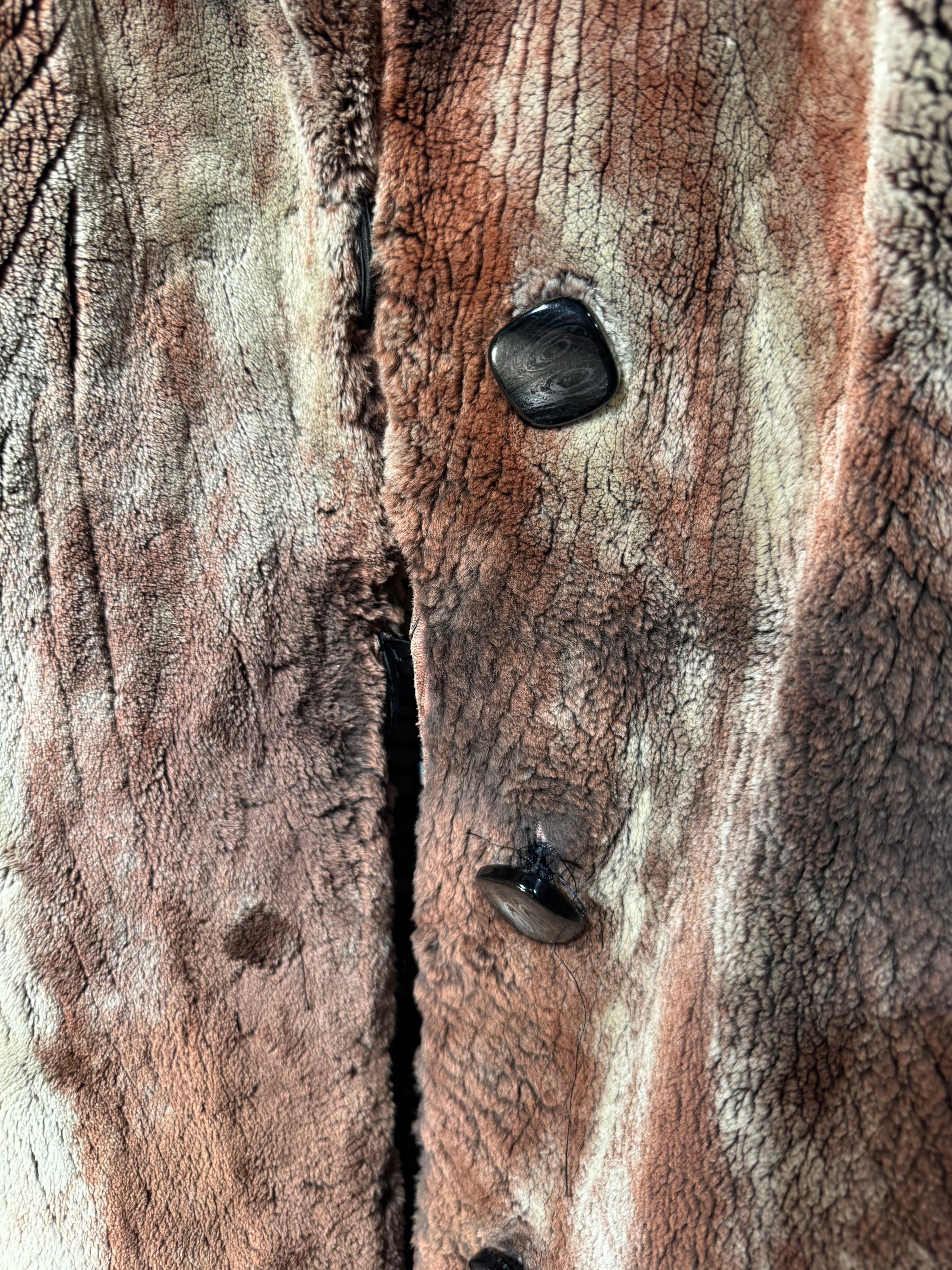 Vintage Sheared Beaver Coat with Chinchilla Rabbit Collar
