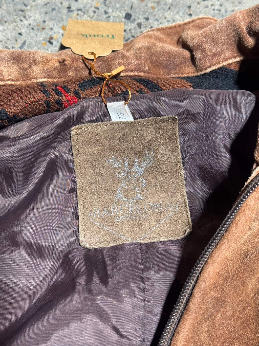 Vintage Barcelona Suede Southwest Bomber