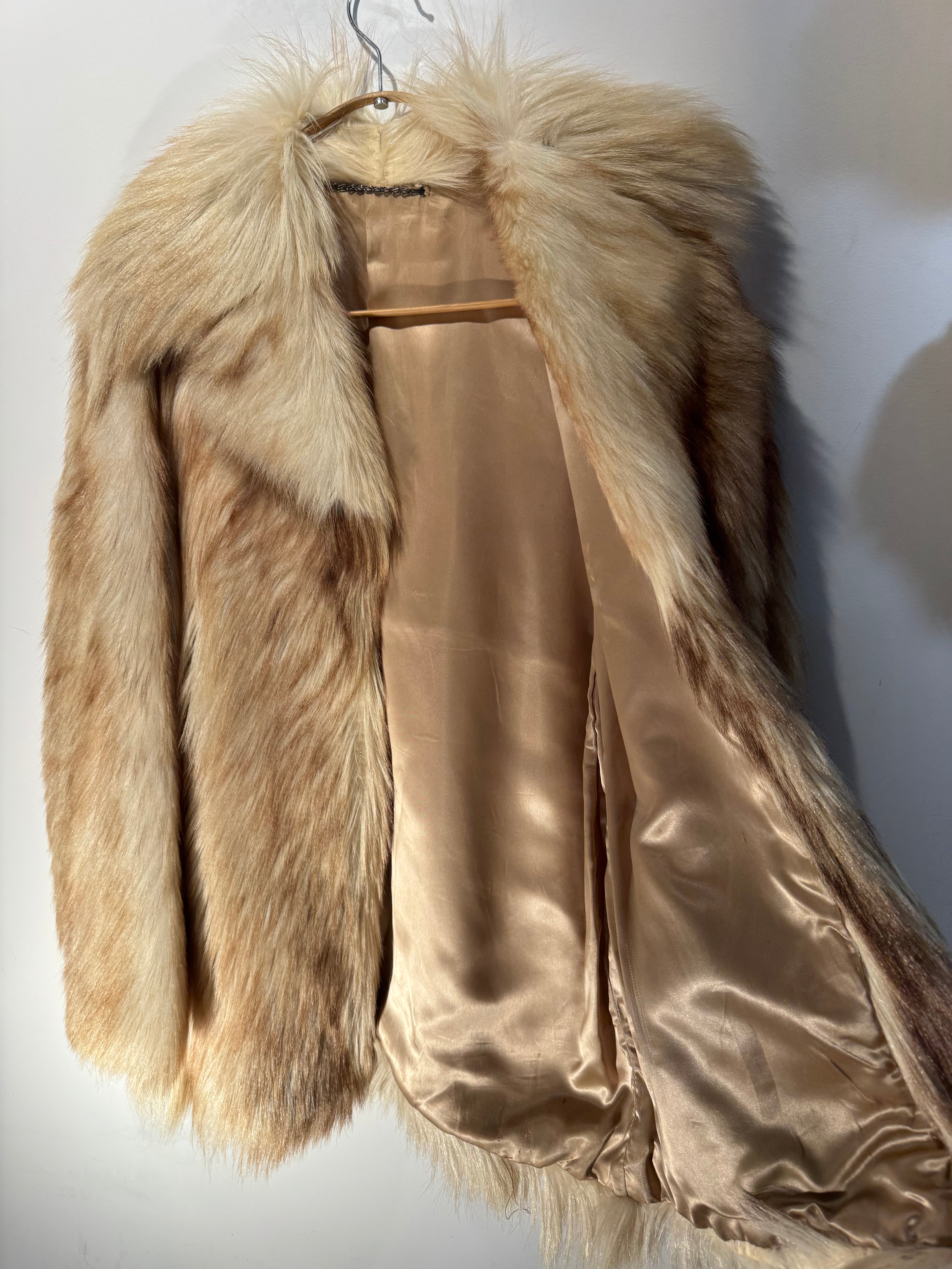 Vintage Natural Fox Fur Jacket – Blonde & Caramel Tones