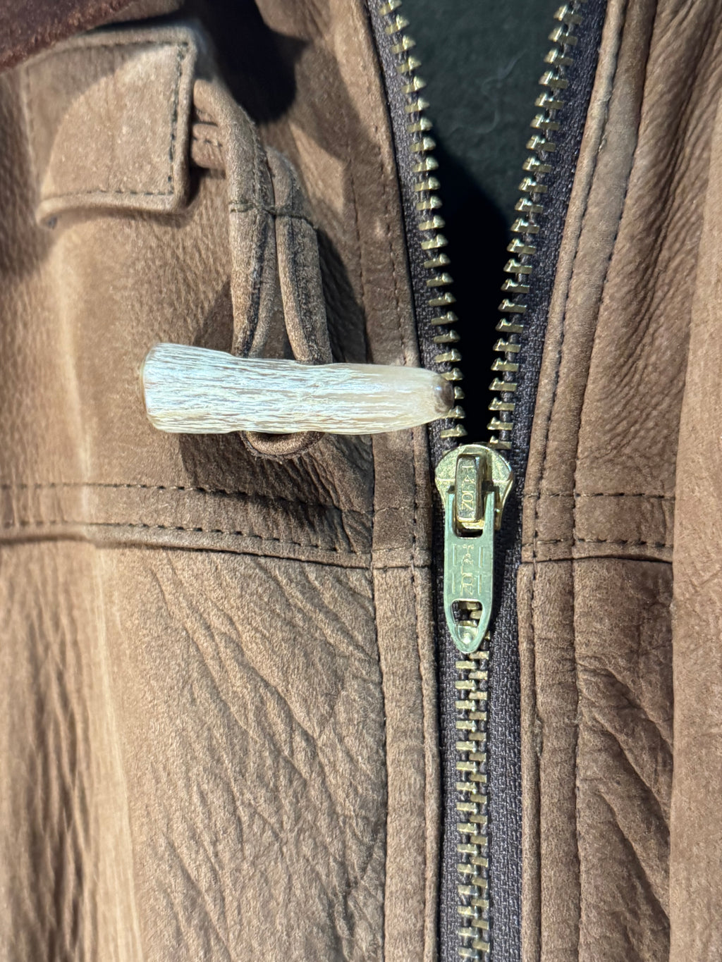 Vintage Burberrys Leather Duffle Coat - M