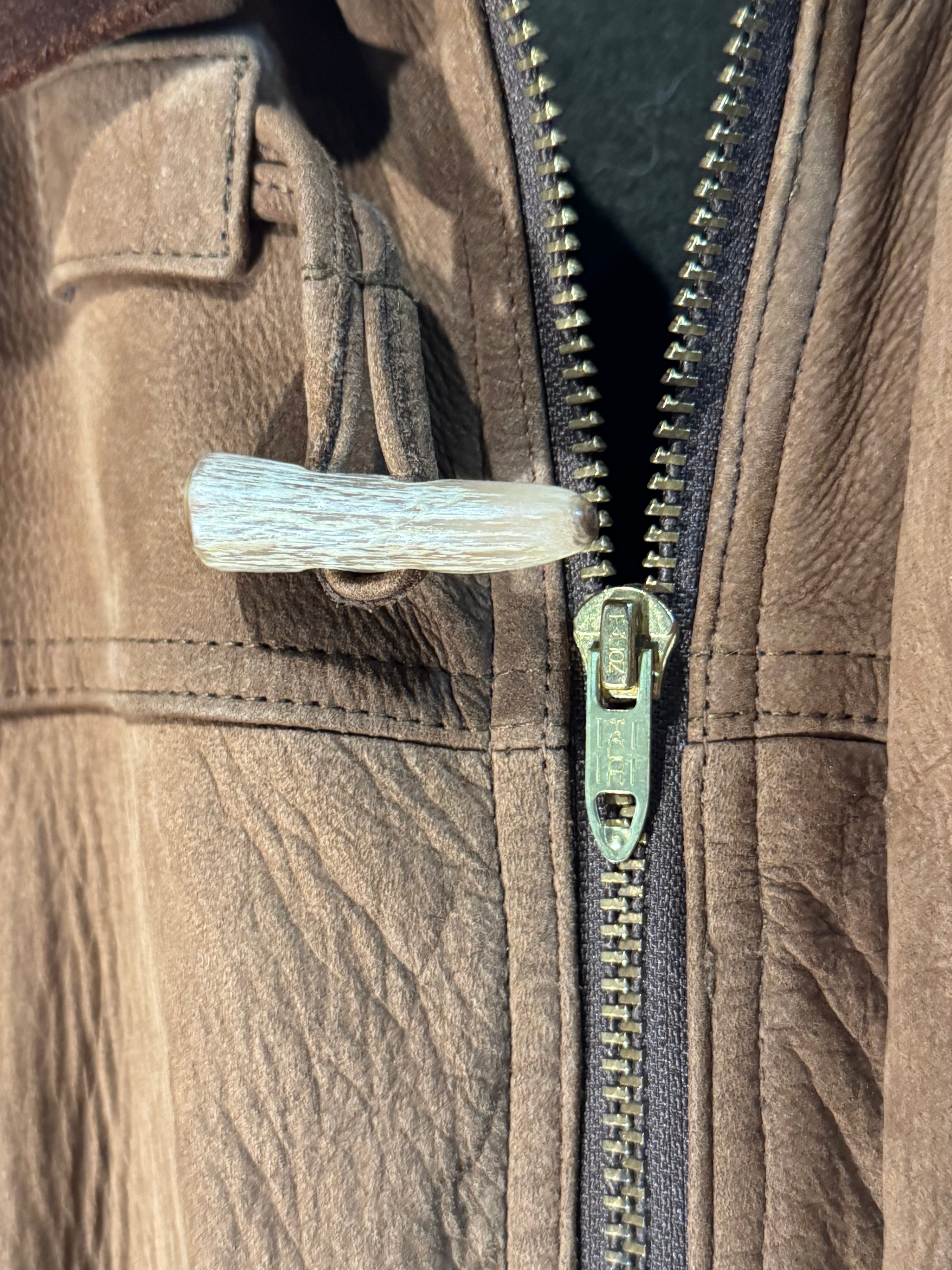 Vintage Burberrys Leather Duffle Coat - M