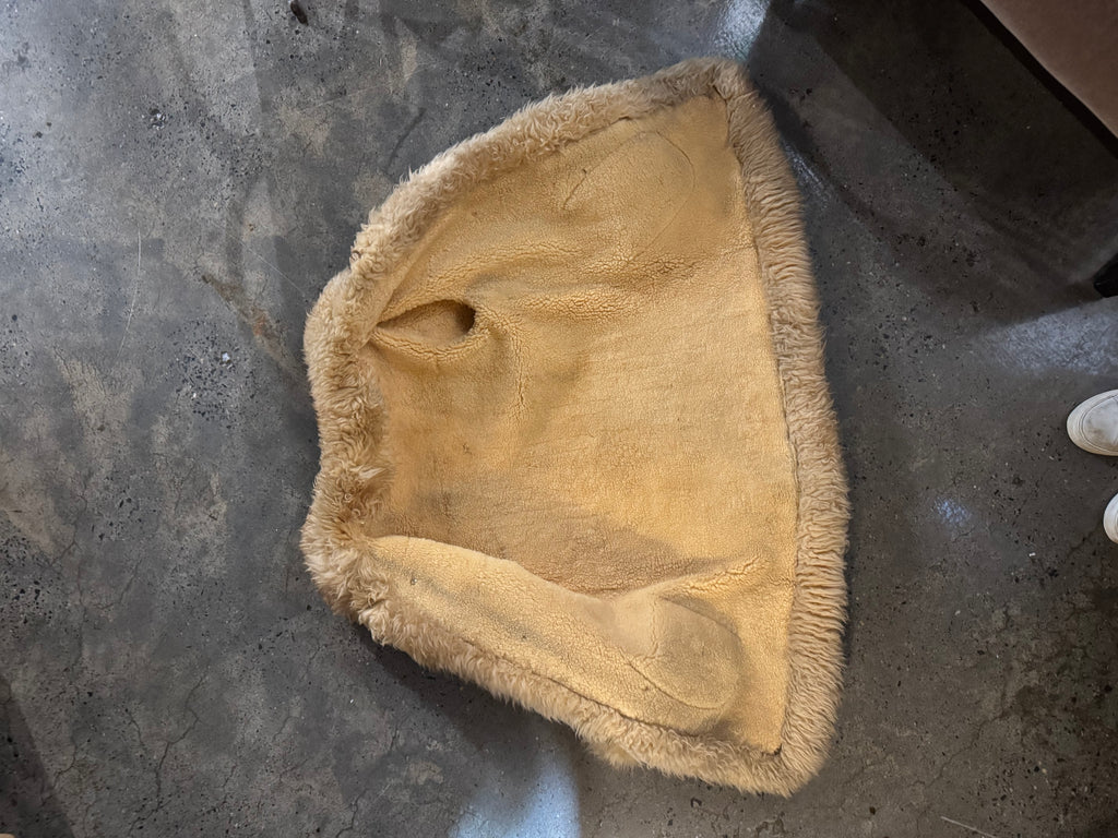 Vintage 1970s Geometric Shearling Coat