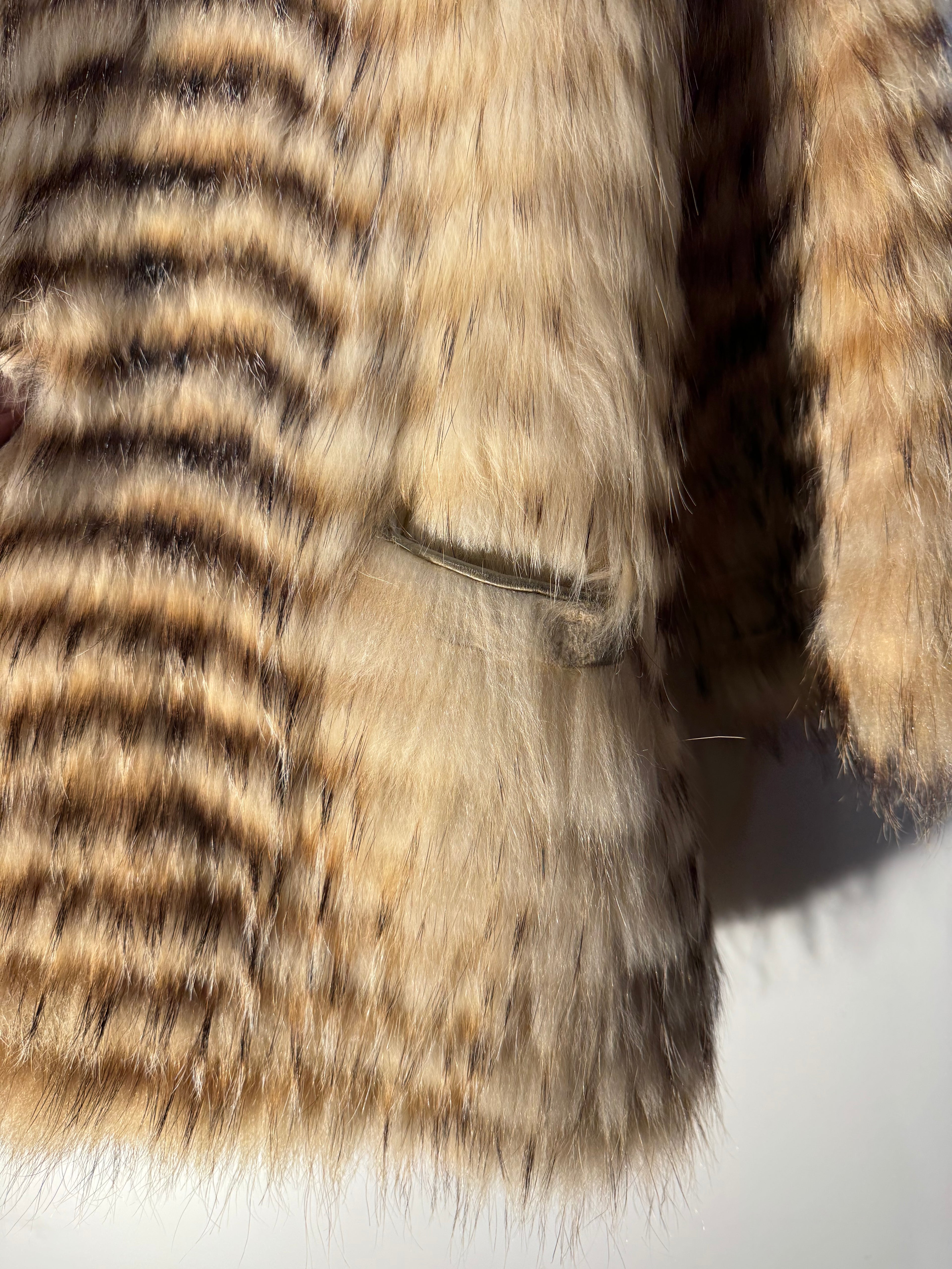 Vintage Paneled Fox Fur Coat