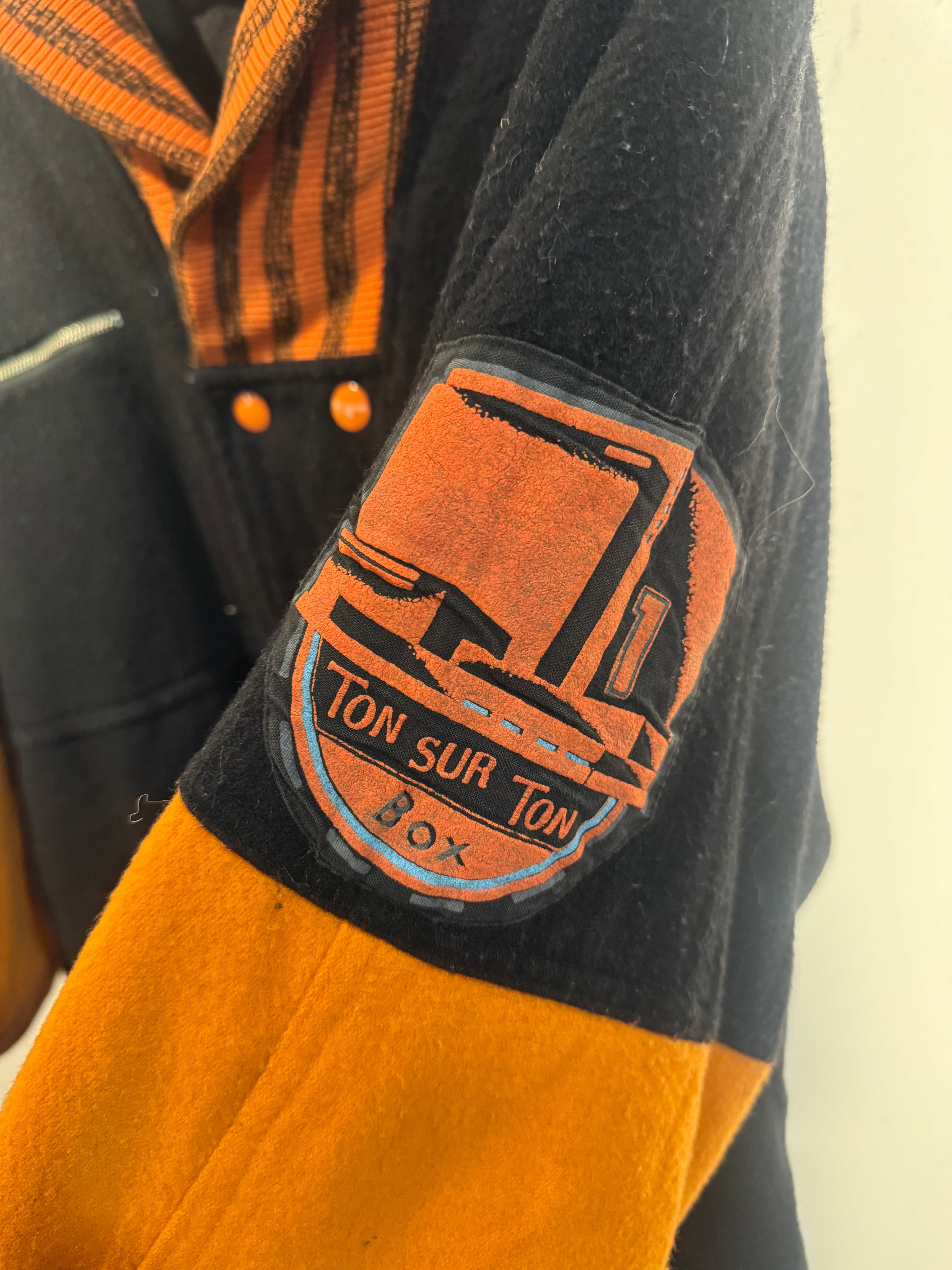 Vintage Ton Sur Ton Cotton Bomber - M