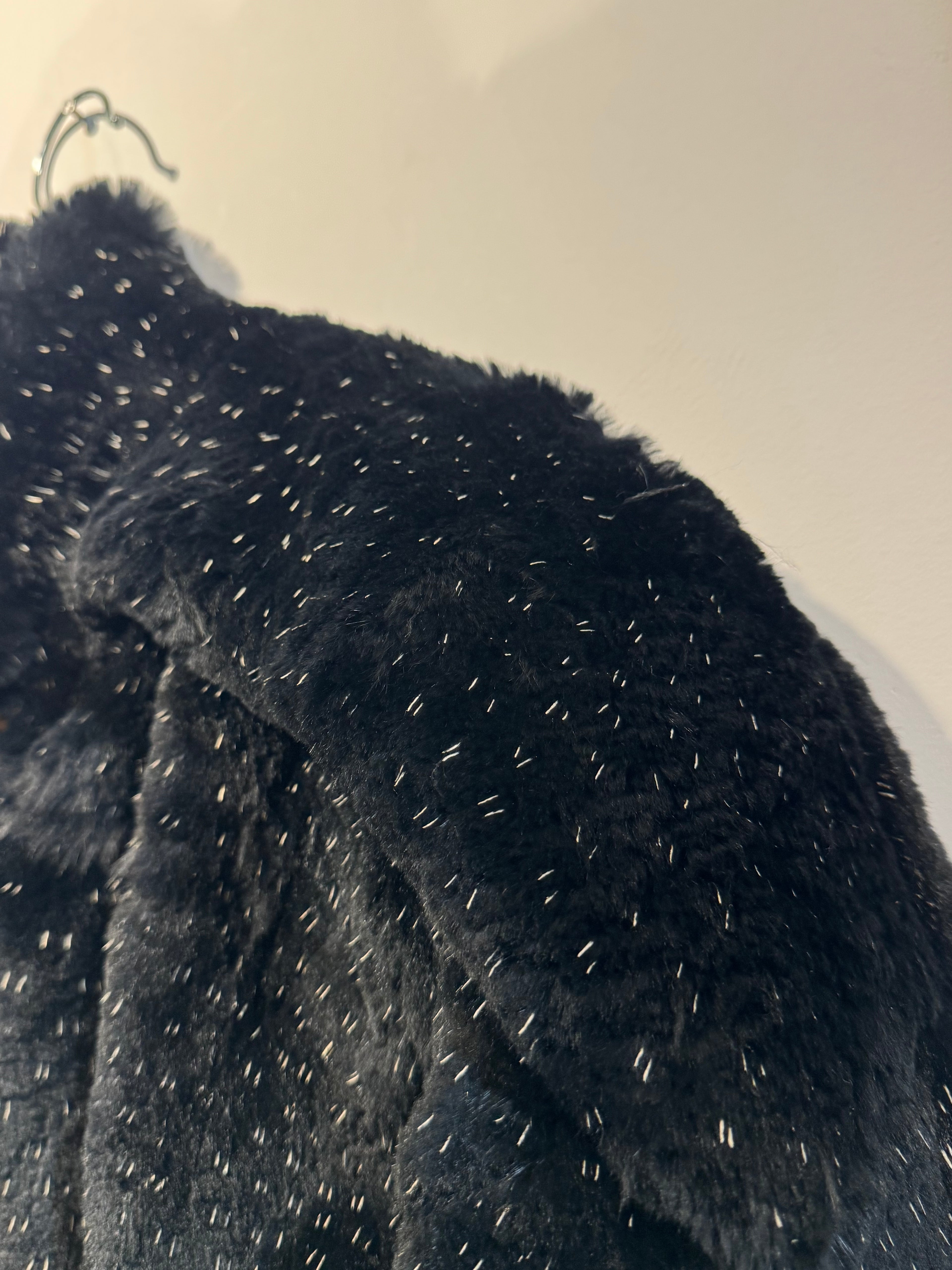 Vintage Sheared Flecked Beaver Fur Bomber Jacket