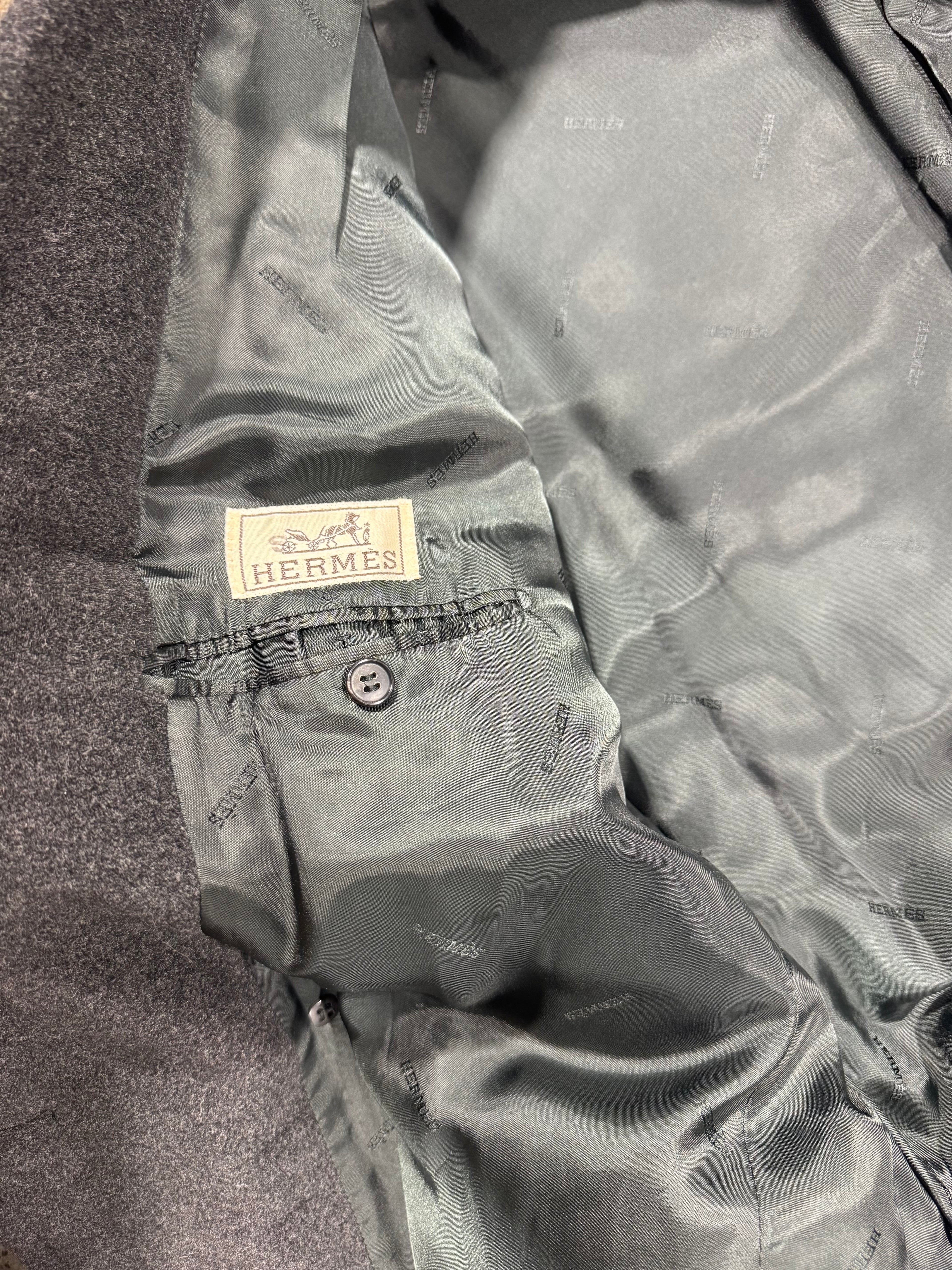 Vintage Hermès Wool–Angora–Cashmere Overcoat