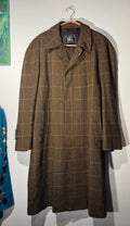 Vintage Burberrys Wool Houndstooth Overcoat
