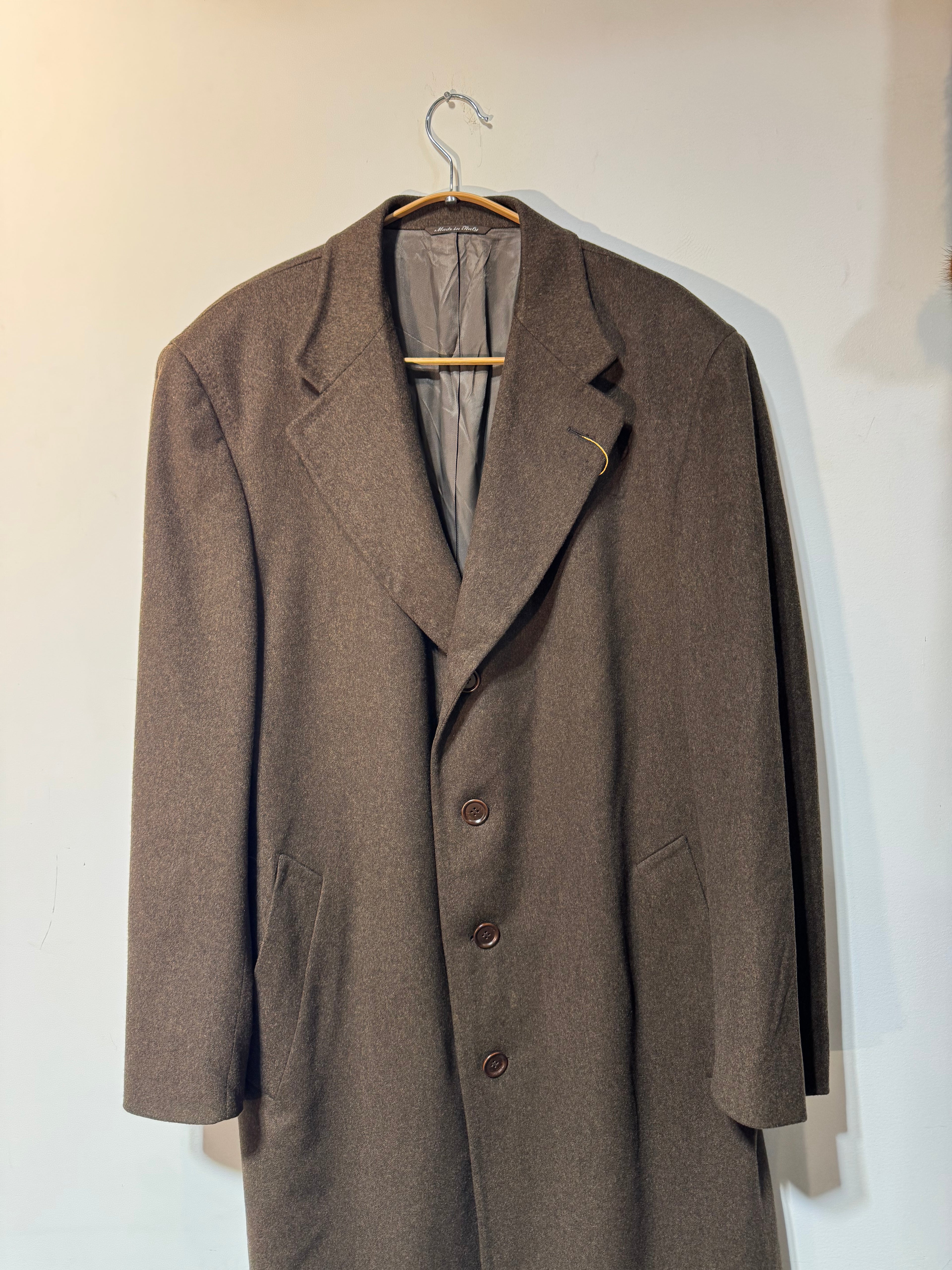 Canali Brown Wool/Cashmere Overcoat – Made in Italy (IT 56 / US 46)