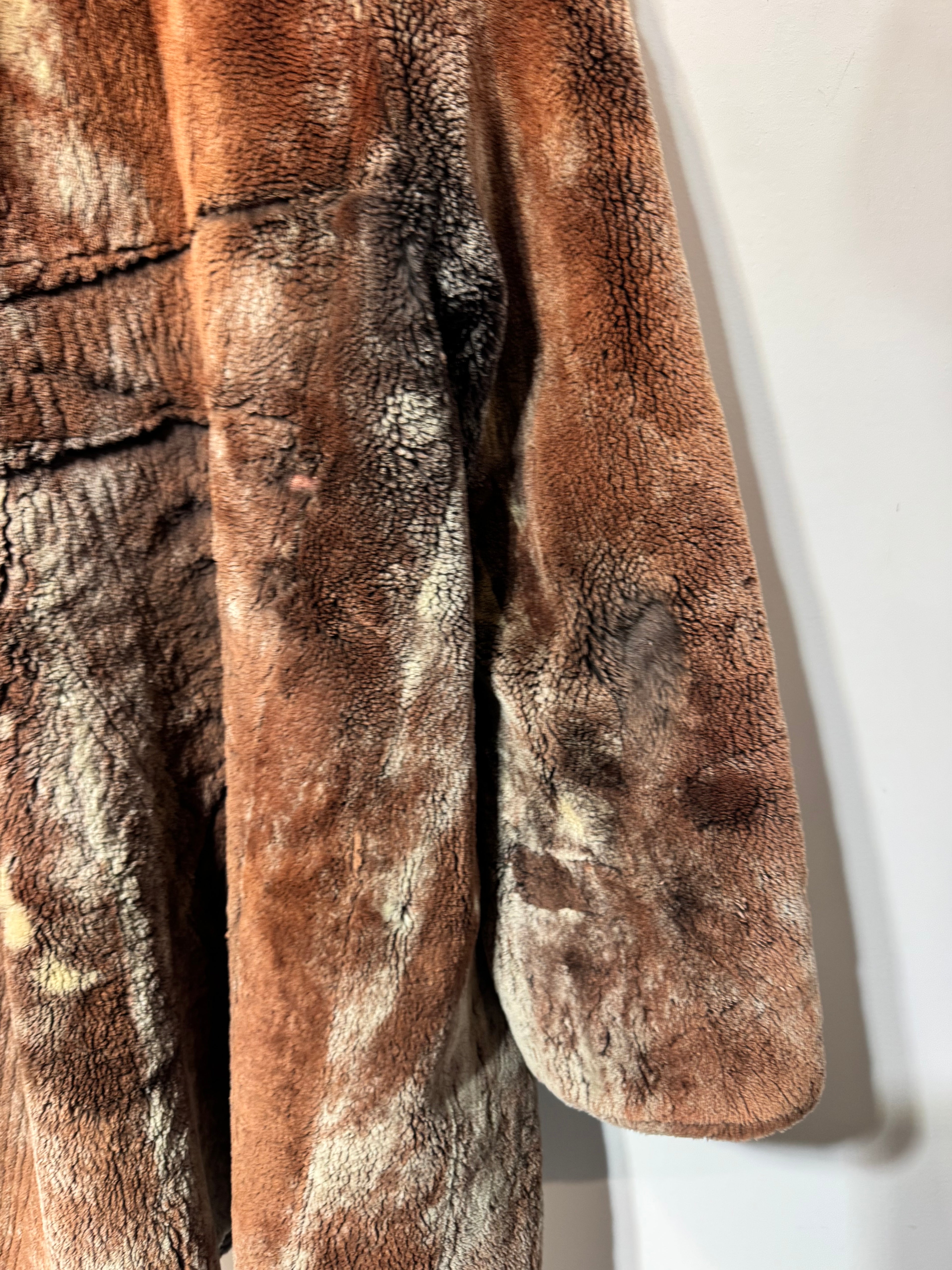 Vintage Sheared Beaver Coat with Chinchilla Rabbit Collar