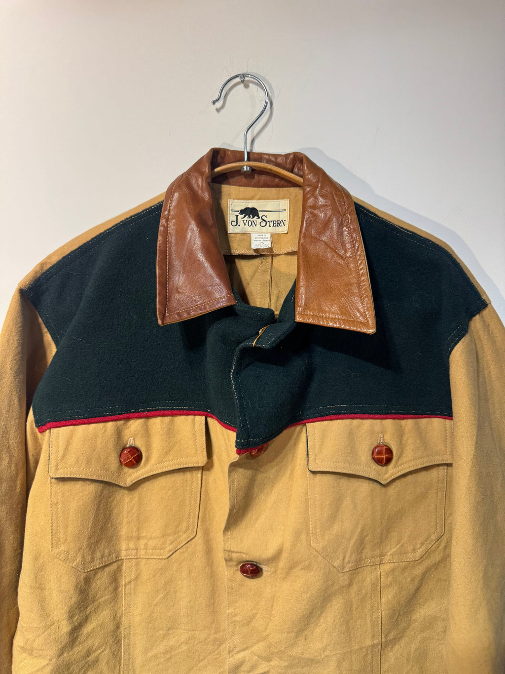 Vintage J. Von Stern Duck Canvas/Wool Shirt Jacket - M